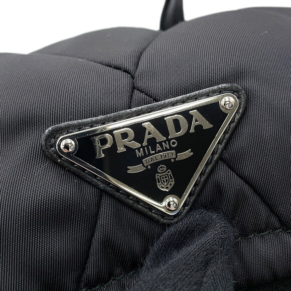 Prada Quilted Backpack Rucksack Daypack Bag Black main image 7